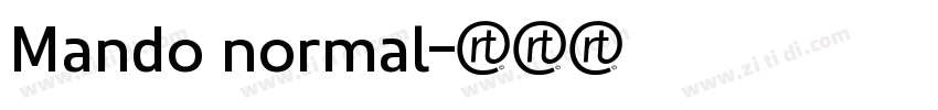 Mando normal字体转换